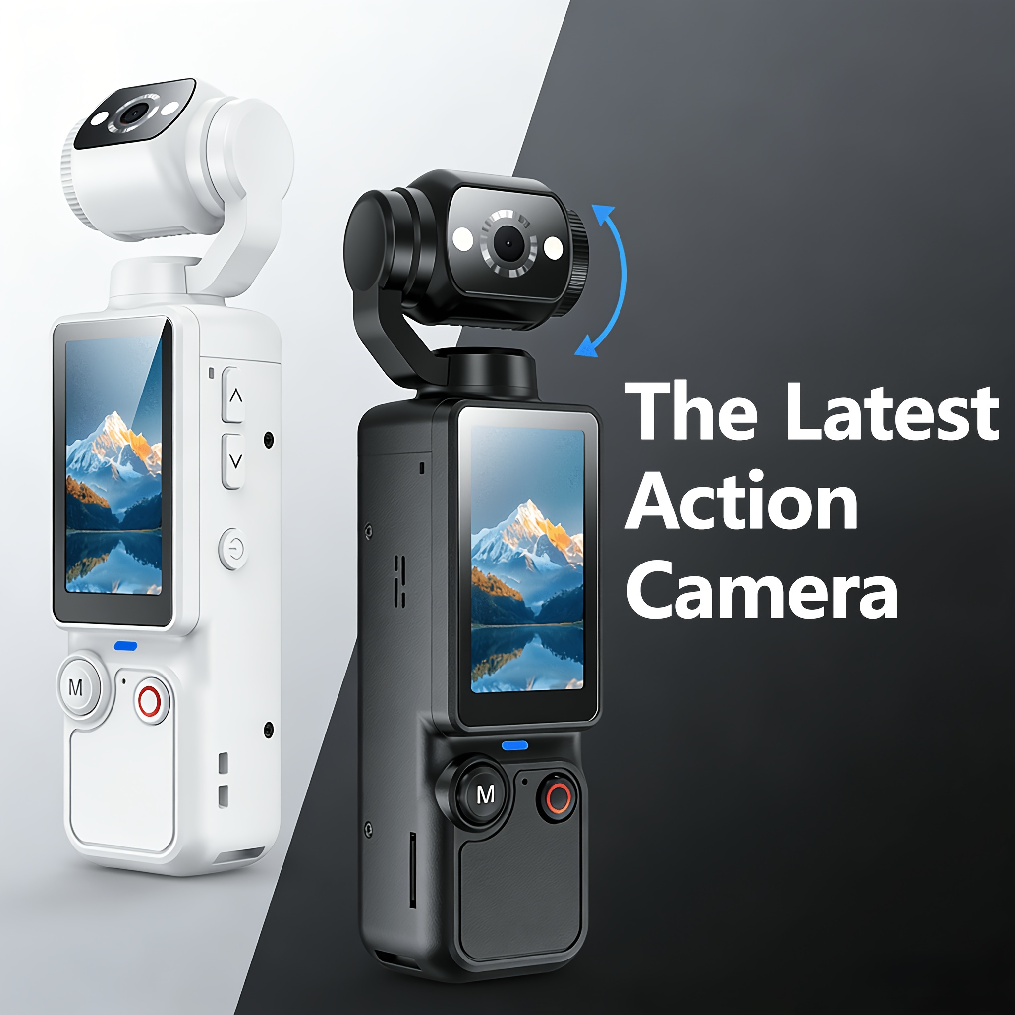lightweight   pocket camera 66mp 1 9 inch adjustable display 2000mah battery webcam mode usb c charging 32gb sd card included small body for travel sports and everyday shooting details 2