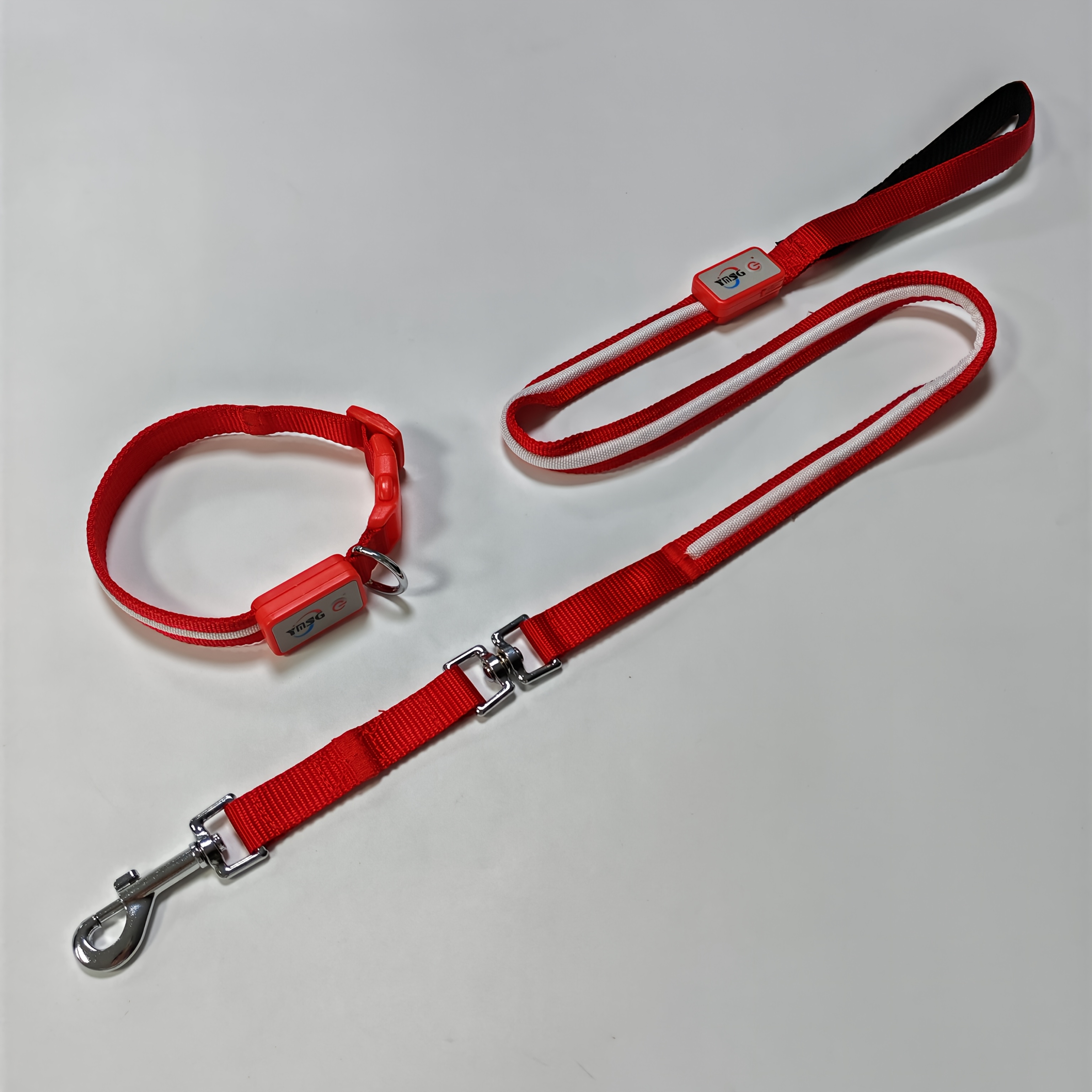 LED Nylon Pet Luminous Collar and Leash Set