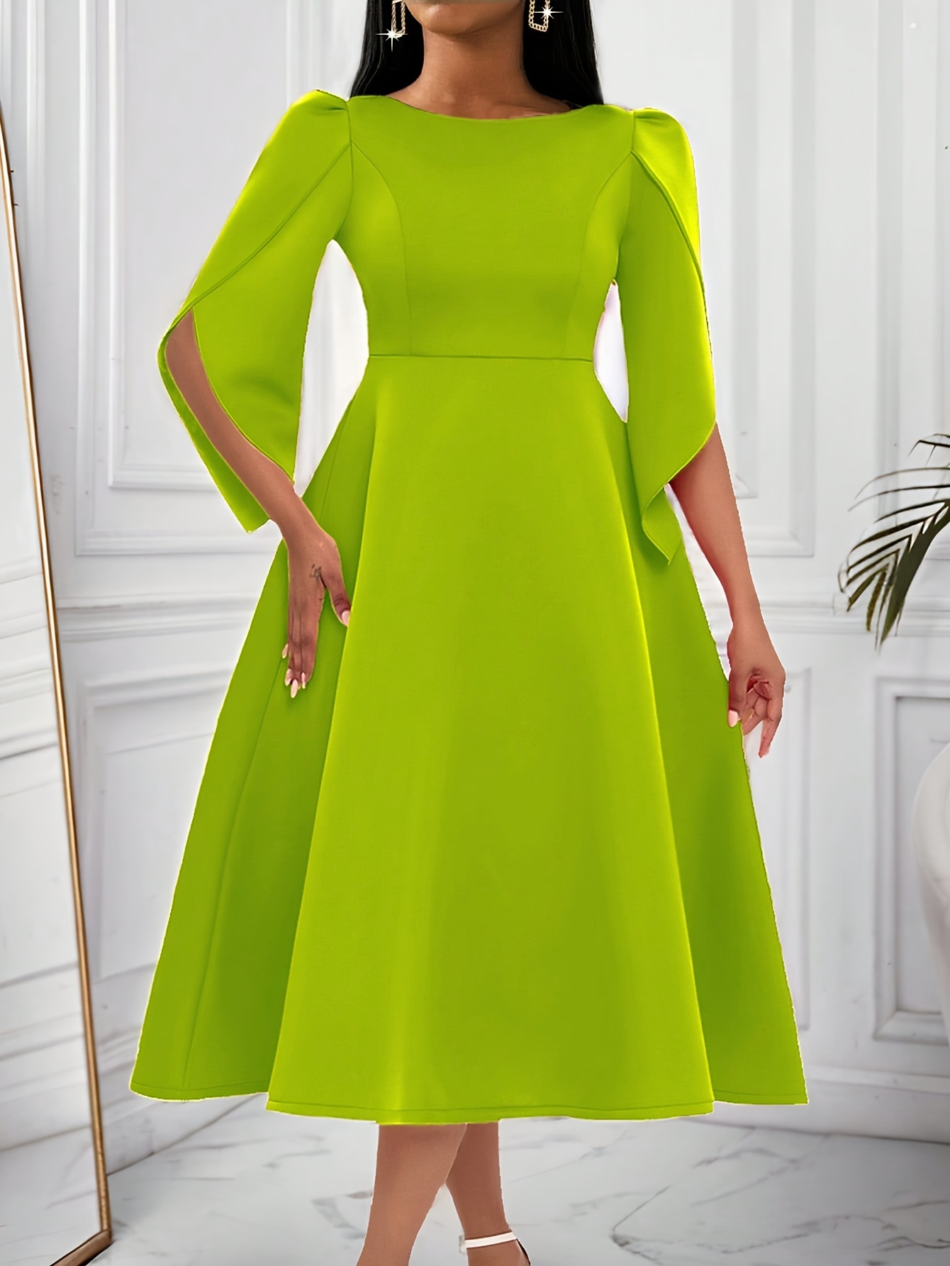 plus size plus size commuter easy womens dress temu - Temu