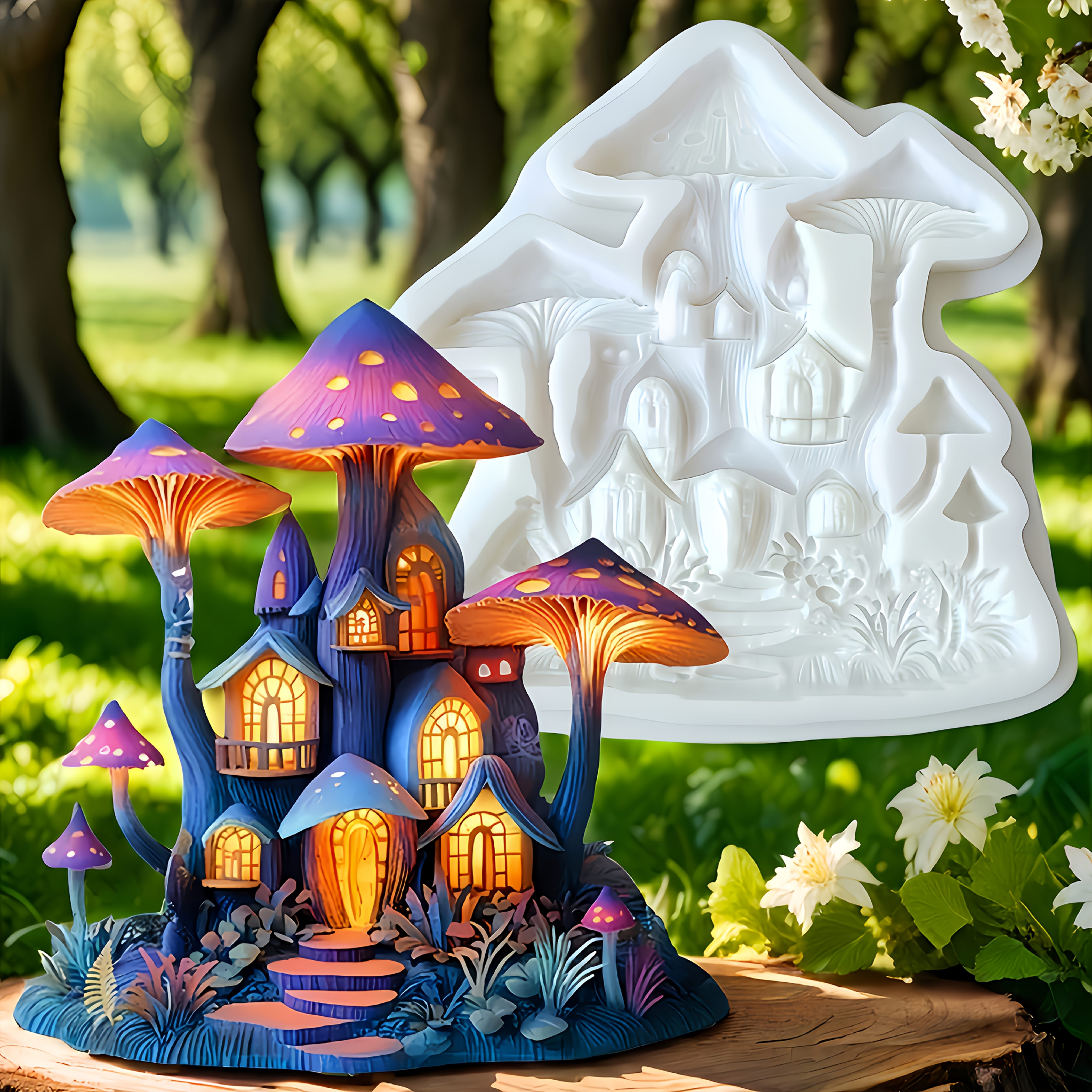 

1pc Fairy Silicone Mold - & For Soap, Candles, Chocolates - Easy To Clean, Crafting Tool With Design, Crafting Supplies| Decor| Mold, Mushroom Accessories