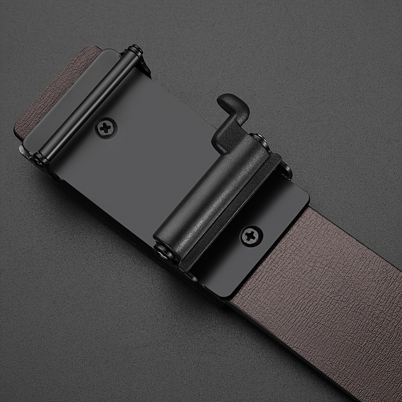 mens automatic   belt pu leather with alloy   sleek     size for office casual wear ideal gift for fathers day graduation   formal accessory geometric pattern durable Product details 6