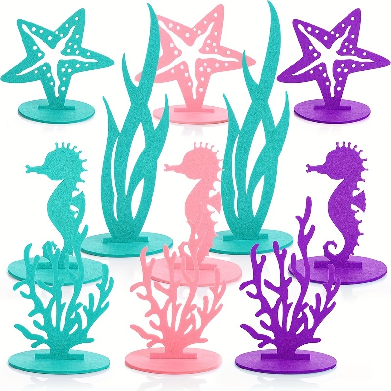 Under The Sea Party Decorations Sea Animal Honeycomb Centerpiece Mermaid Birthday  Party Supplies for Beach Baby Shower Wedding Pool Party 8pcs, Centerpieces  -  Canada