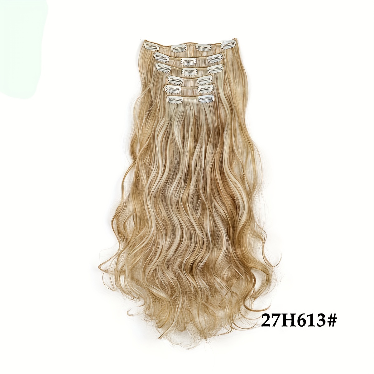 TEMU Set de 6 Extensiones de Cabello Sintético y para Mujer, Perfectas para Realzar la y el Estilo. Una Opción Popular para el Verano, Piezas Añaden