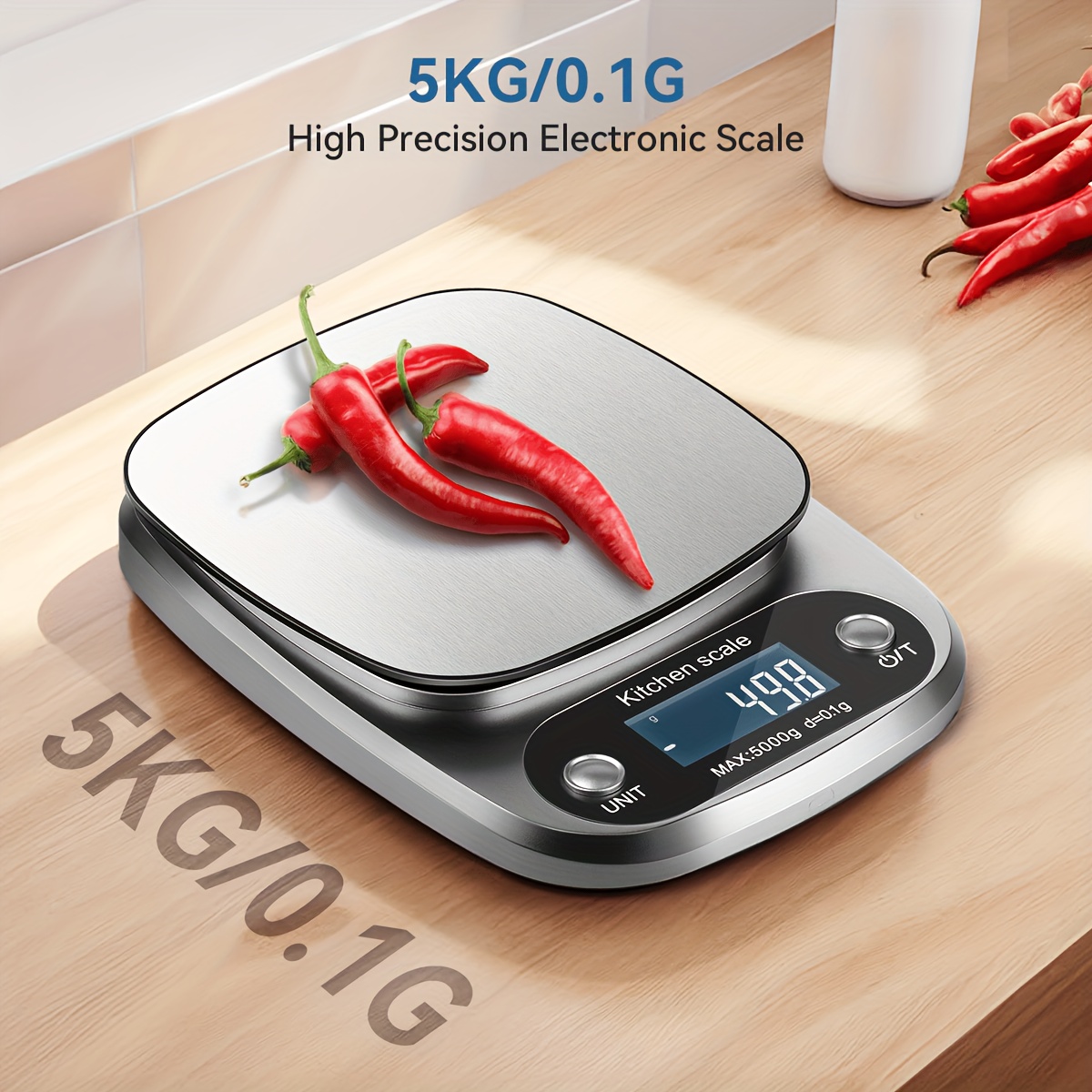 

Aisutha Precision Scale - 11lb/0.1g Accuracy, Easy-to-, Battery Operated (aaa), Ideal For Cooking, Baking & Jewelry Weighing