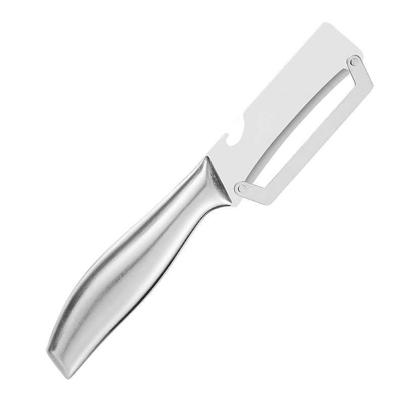 Image of 1pc Heavy-duty Stainless Steel Vegetable Peeler With Ergonomic Handle - Thick Blade For Pumpkins, Carrots, Potatoes | Food-safe, Durable Kitchen Tool For Home & Professional Use, Vegetable Slicer