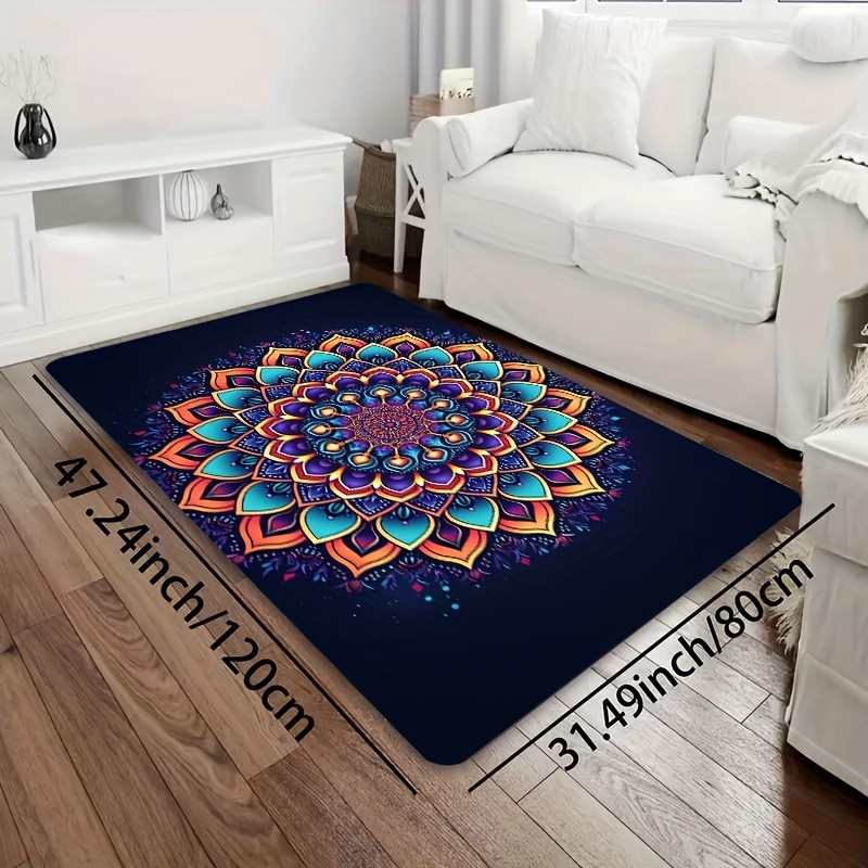Mandala boho ethnic style pattern floor mat rugs living room temu