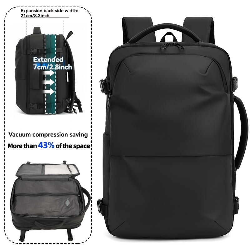 Expandable Vacuum Compression Travel Backpack, 50%-70% Capacity Increase. Suitable For Outdoor, Gym, And Commuting. A Must-have For High-quality Minimalist Enthusiasts