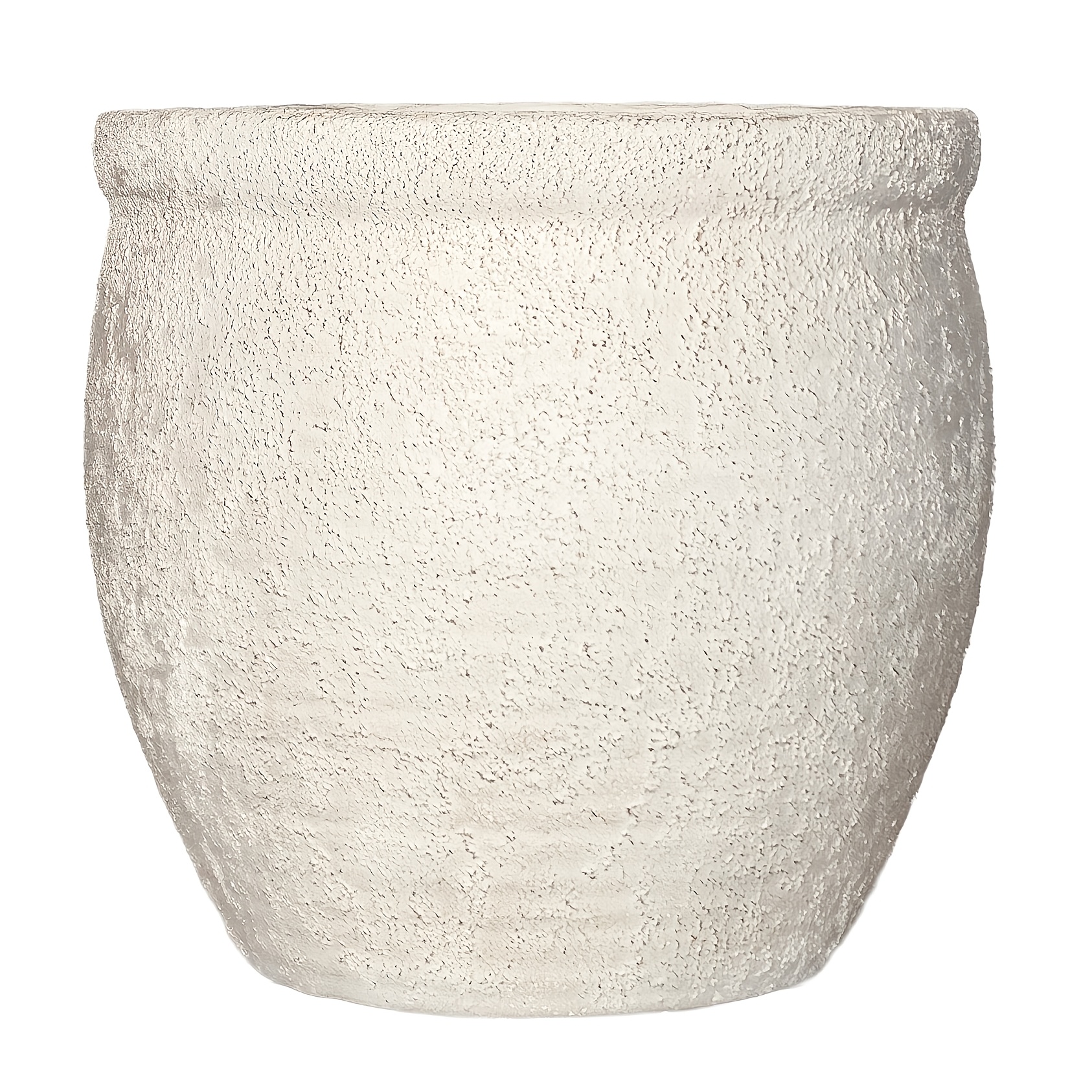 12 diameter   planter   indoor outdoor flower pot beige decorative container with matte   texture built in drainage hole for garden patio porch
