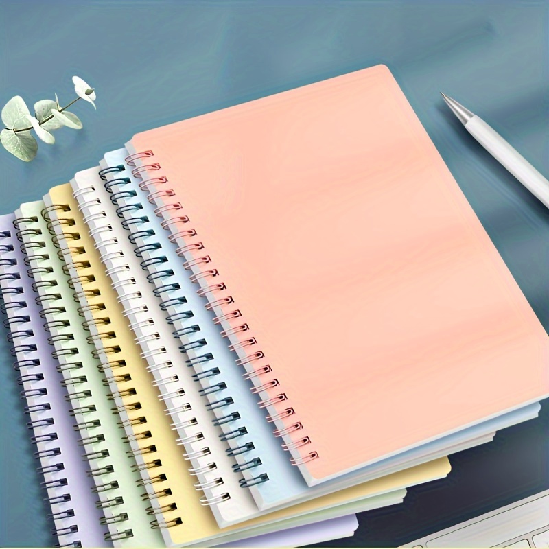 

1pc Side Flip Morandi Scrub Coil Notebook, Good Student Notebook