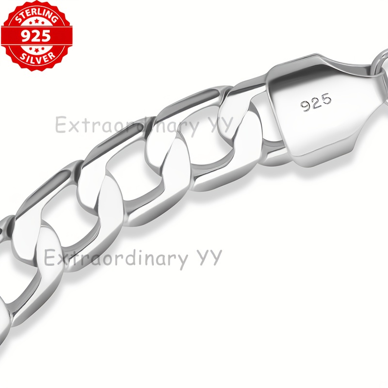 TEMU 925 925 Silver Plated Snake Design Bracelet - 1pc, 7.5in Chain Length, Luxury Retro Street Hip Hop Men's Jewelry With Elegant Gift Box For Holiday Or Birthday Present