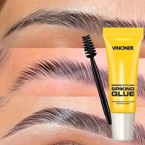 gel para cejas con cepillo: natural, moldado fuerte, impermeable y resistente al , y transparente, para todo tipo de piel