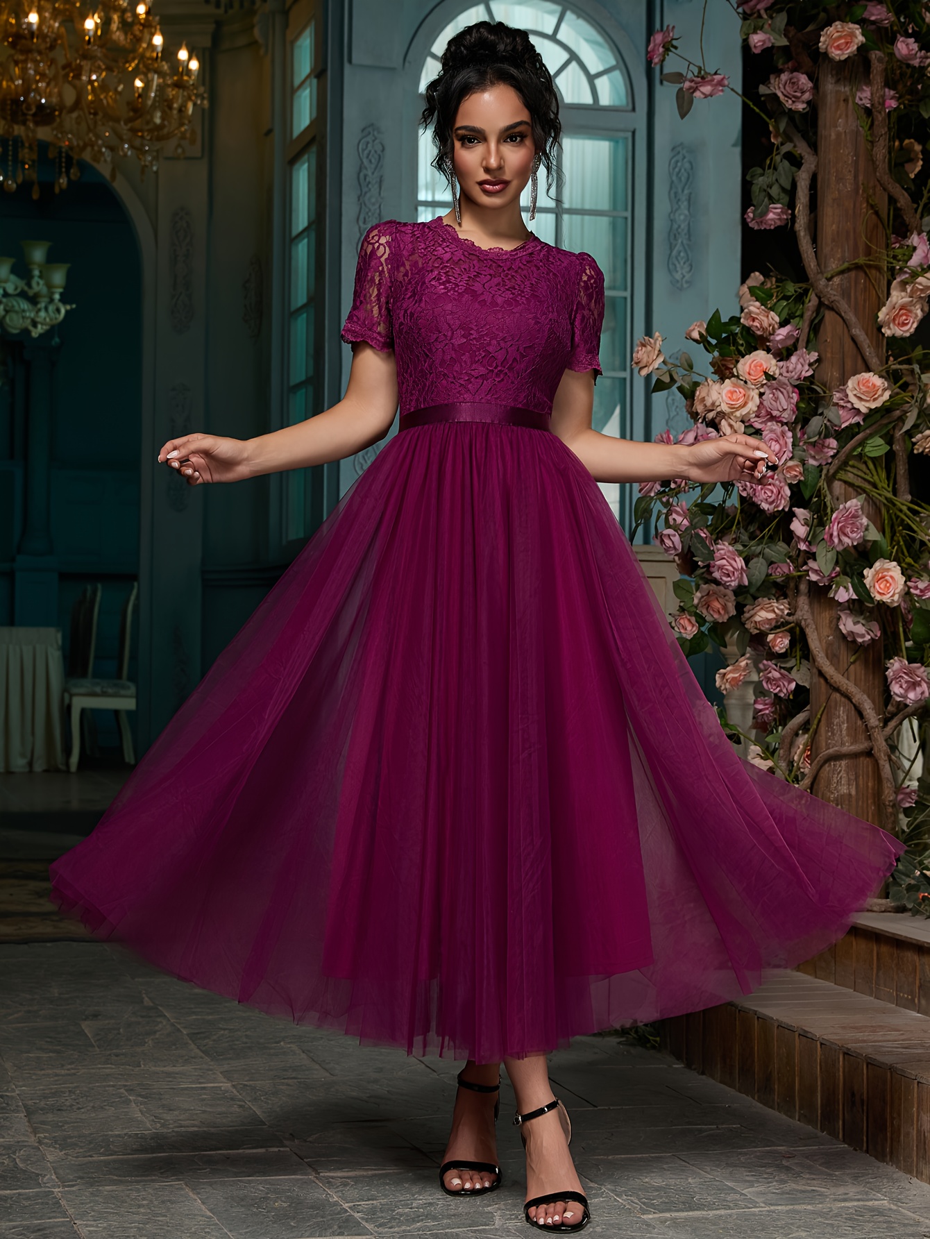Discounts Round Neck Bridesmaid Dresses Ariya Charming Retailers Floor Length Chiffon Plus Size