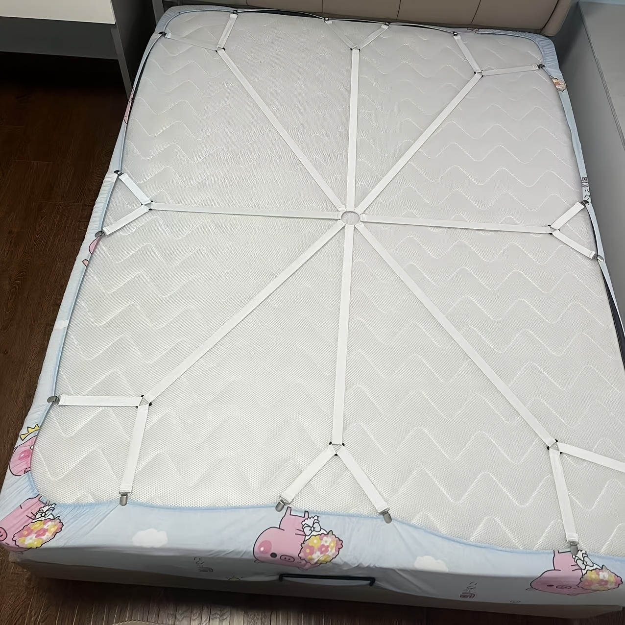 TEMU 8 Branches 16 Clip Sheet Fixture Adjustable Elastic Sheet Anti-slip Sheet Fastener Sheet