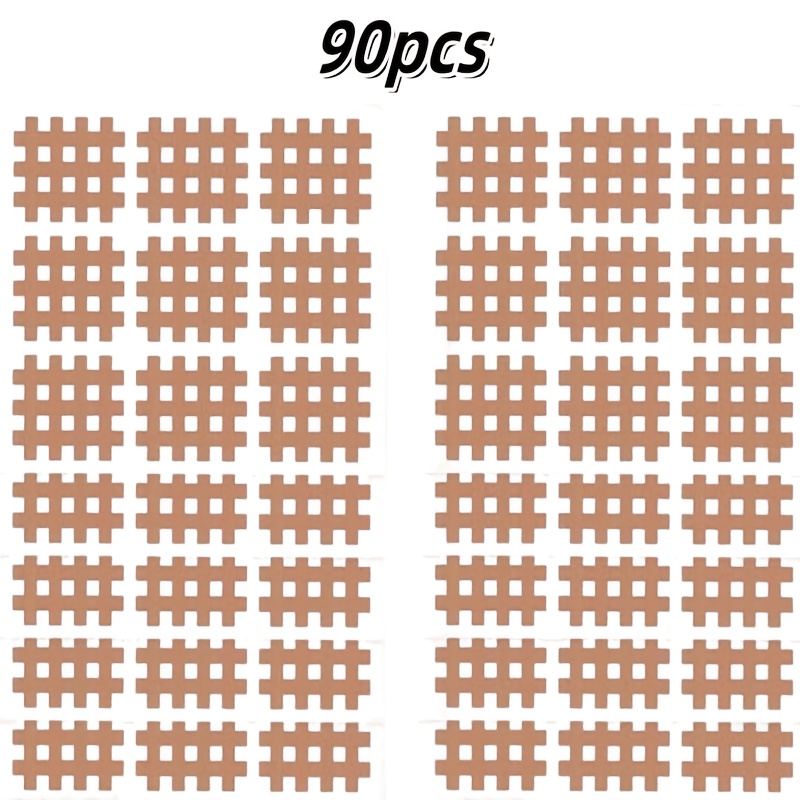 Image of 30/60/90pcs Mesh Skin- Patches, Breathable Sports Portable Adhesive Additions, Home Fitness Multi- Bagged Patches