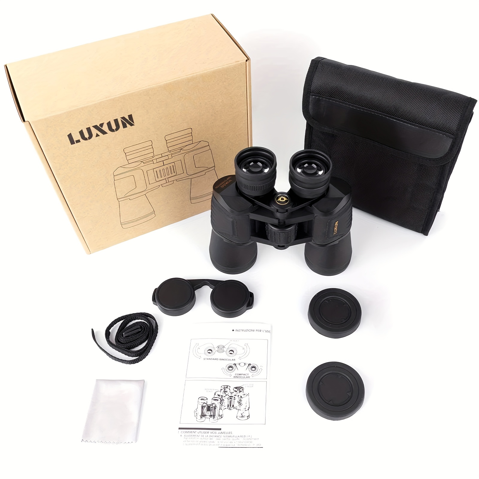 Image of 10x50 Binoculars For Adults - 50mm Large Lens, High Light Transmission, Rubber Armor Grip, Easy Focus, Ideal For Bird Watching, Hunting, Outdoor Sports