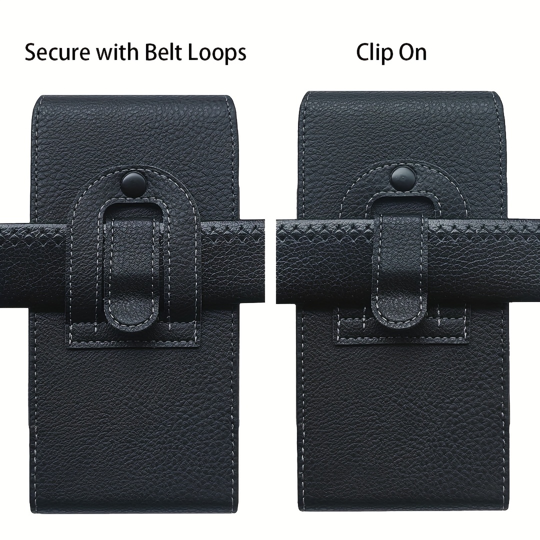 Avizar Étui Ceinture Universel Pour Téléphone Pliable Cuir Fermeture Aimantée Marron - Coque Téléphone - | Muséericorde - 5