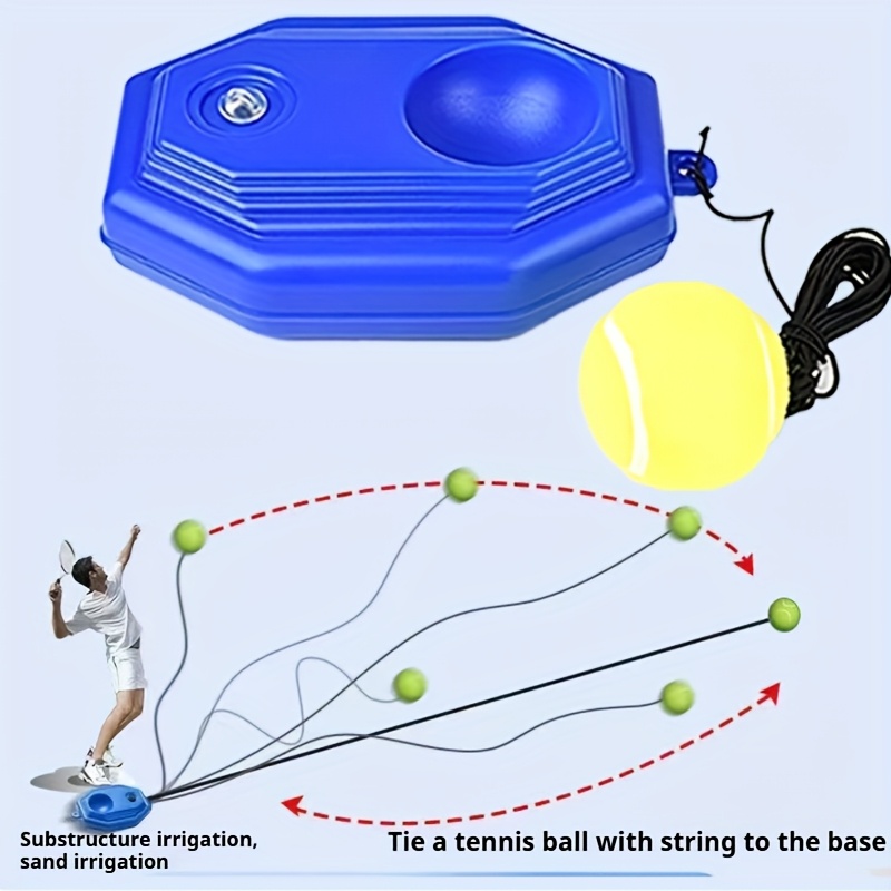 personal tennis trainer with adjustable rebound rope solo practice training system durable blue tennis equipment for backyard portable for skill levels beginners advanced solo or competitive play suitable for solo practice Product details 4