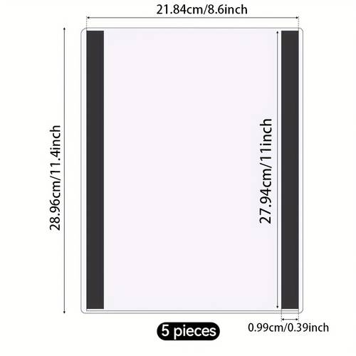 5pcs 8 5x11 inch magnetic sign holders clear plastic document frames with magnetic border suitable for letter size poster display for home office and store display