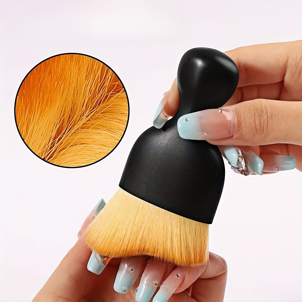 

1pc Professional Nail Dust Brush With Protective Storage Case, Compact Manicure Cleaning Tool For Removing Dust And Residue