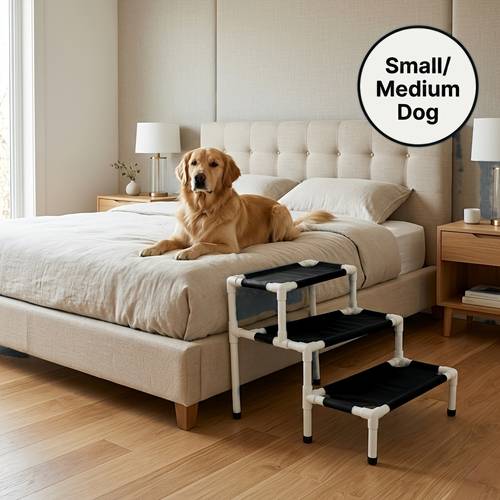 item picture stairs 3 tier pet steps suitable for small to medium sized dogs cats small dogs senior cats senior dogs as well as cats and dogs with joint pain