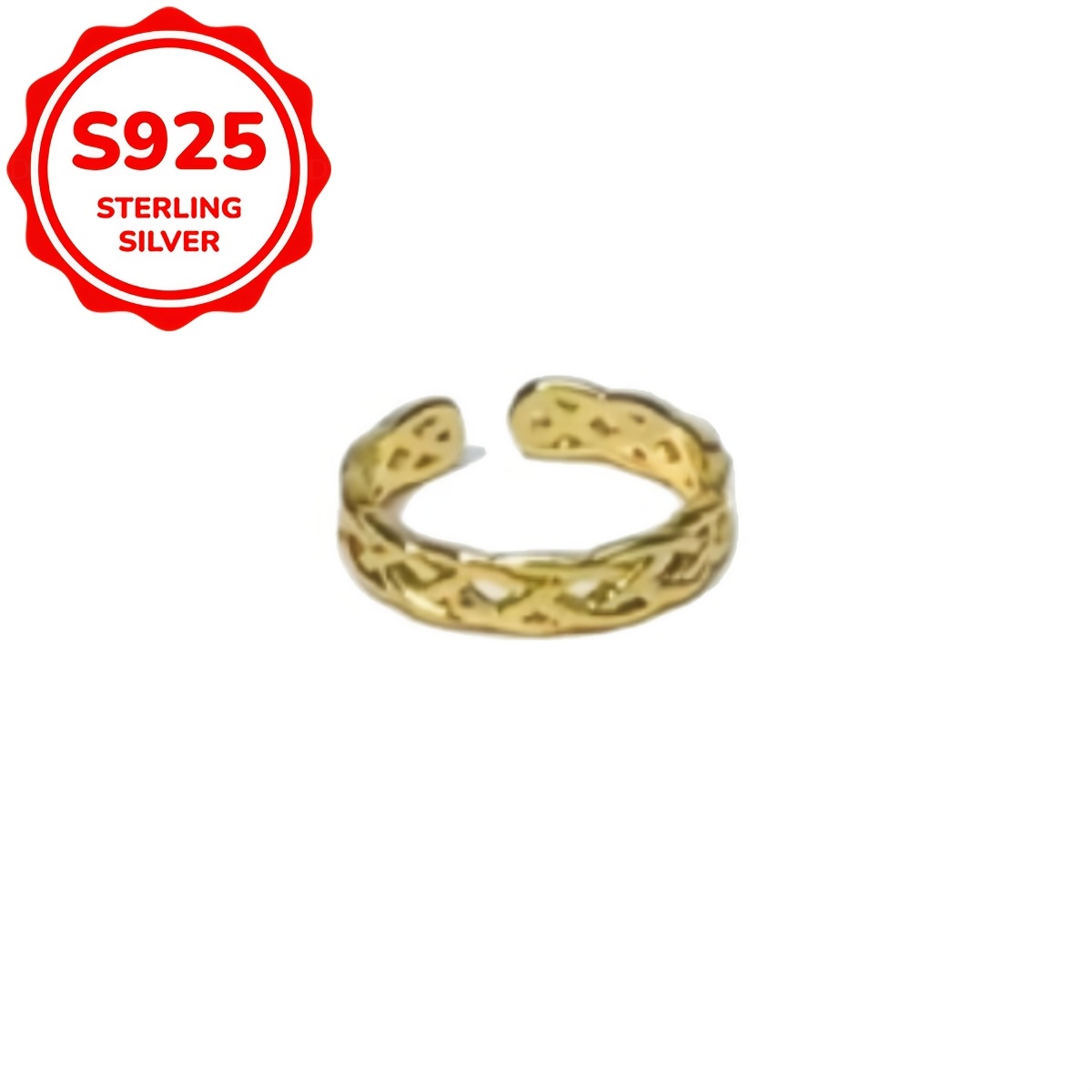 Women's S925 Pure Silver Celtic Knot Open Toe Ring, Gift for Best Friend