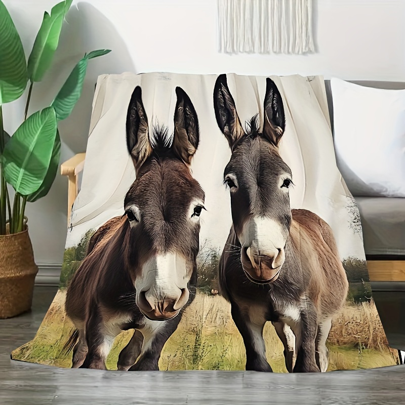 

Flannel Blanket - Soft Plush Warm Throw Blanket For Couch, Sofa, Bed - All Animal Theme Contemporary Throw - Digital Printing, Knitted Polyester, Multipurpose - 59x78.7 Inches