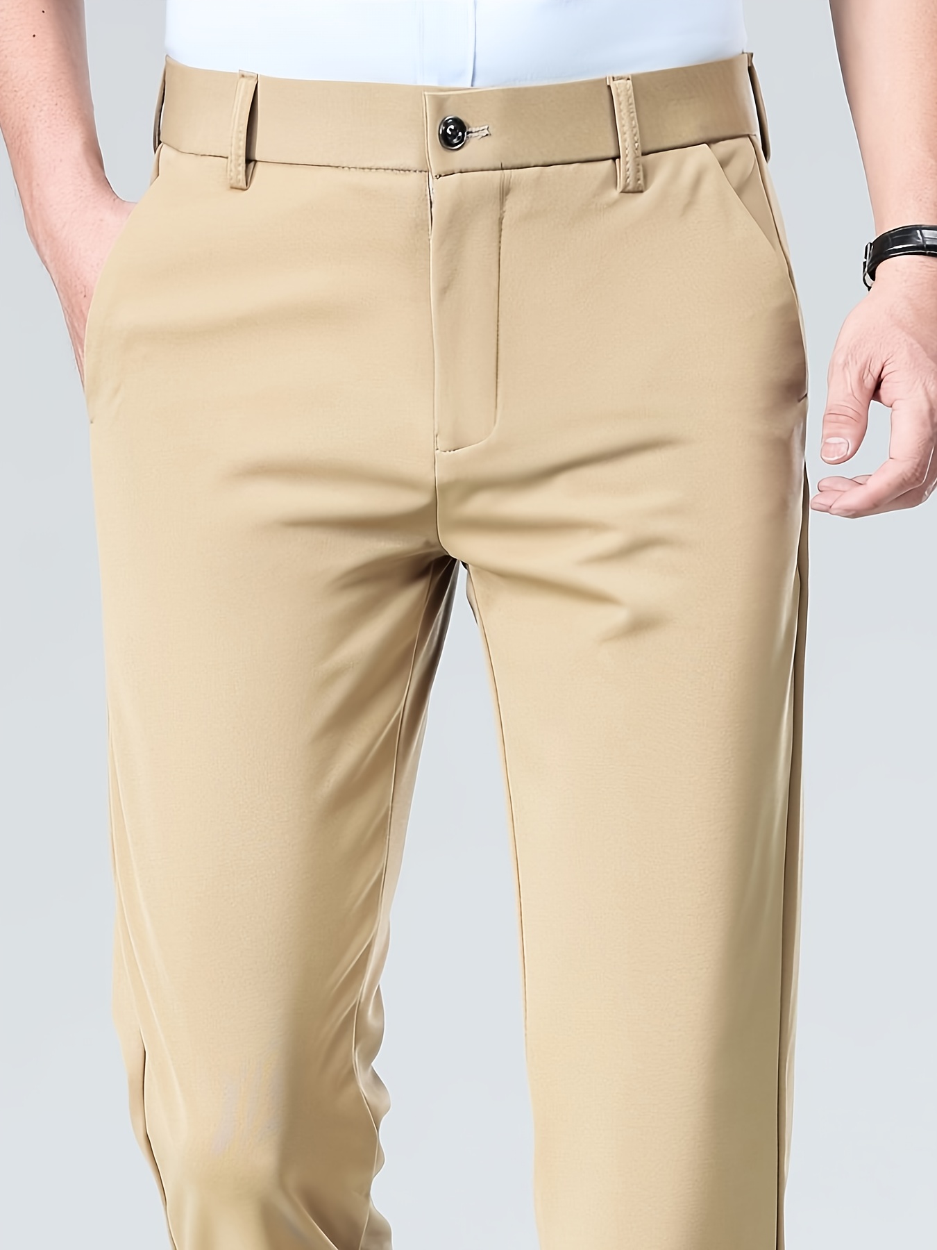 Suit Trousers | Stretch Slim Fit | Wrinkle-Resistant Dress Pants | Versatile for All Seasons And Occasions, Smooth Texture