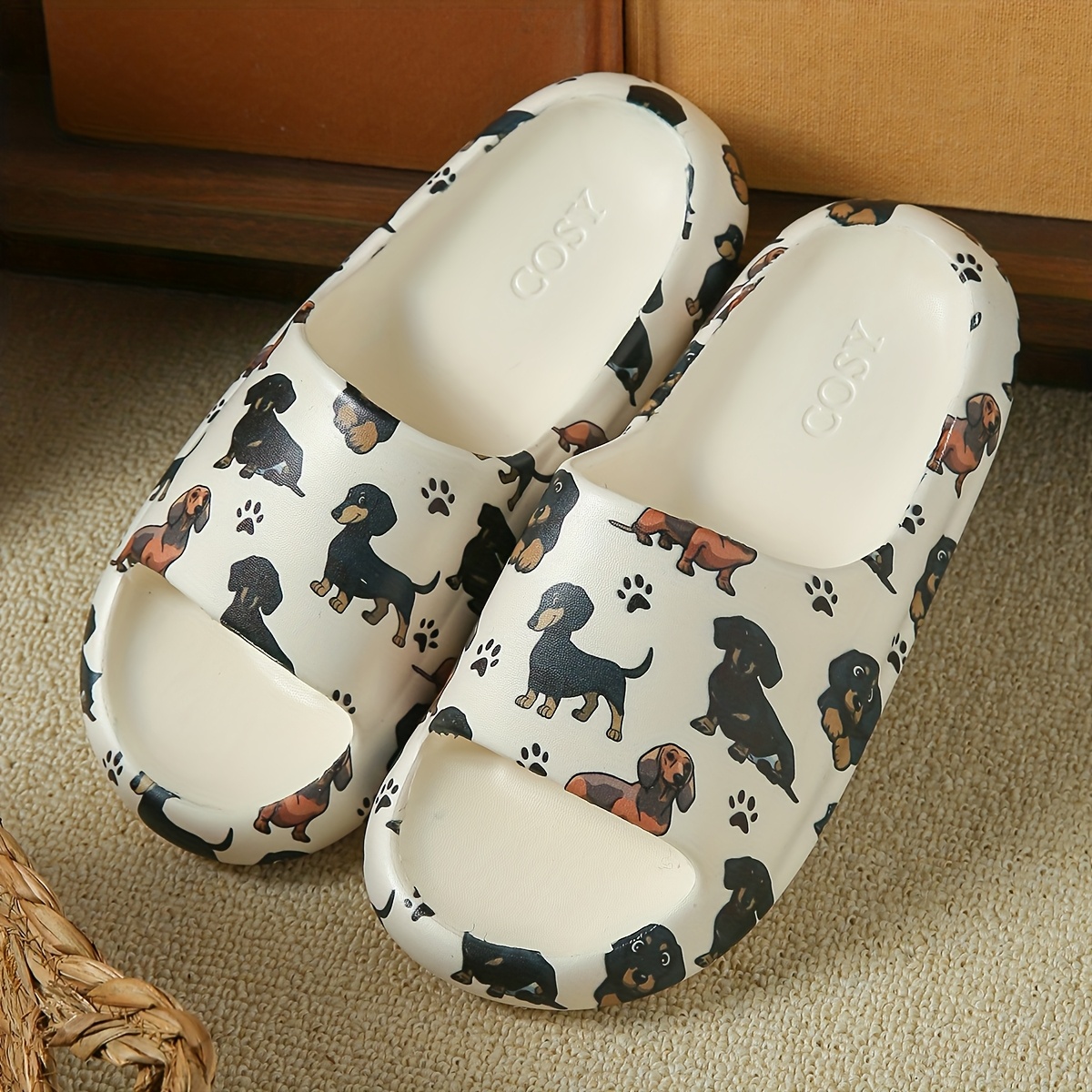 Women's & Unisex Cute Slippers - Soft Sole & Upper, Non-slip Animal Print Indoor Suitable for - Wear, Hand Washable Cozy for Home Use - Women's Shoes