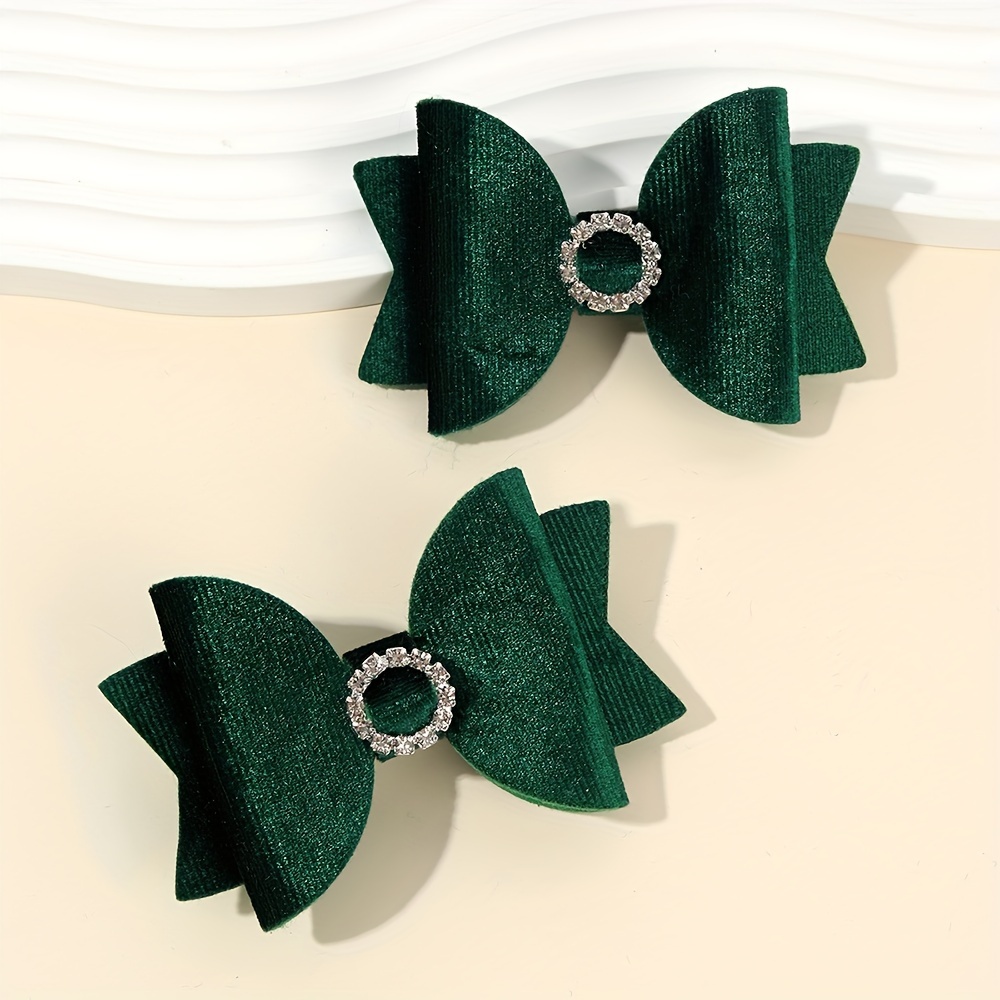 

2 Pcs Bow Round For , , Christmas Bow Hairpins Over 15 Years Old