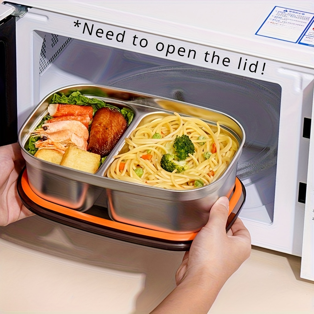 E-shop Großvolumige Bento-Box mit Verschluss, Mikrowellengeeignet für Erwachsene - Lunchbox zur Lebensmittelaufbewahrung für Büroangestellte und