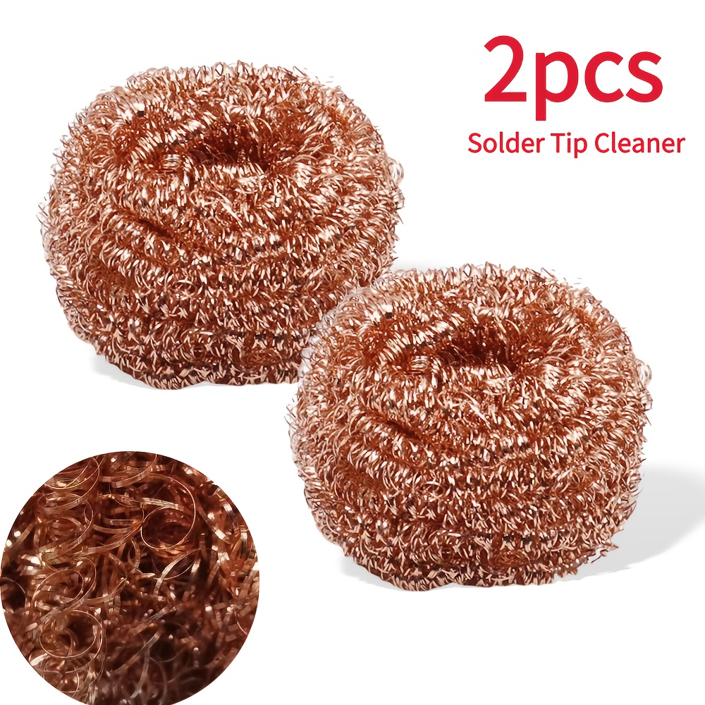 

2pcs Tip Cleaner - Easy-to-use Soldering Iron Tip Cleaning Wire Balls, No Water Needed