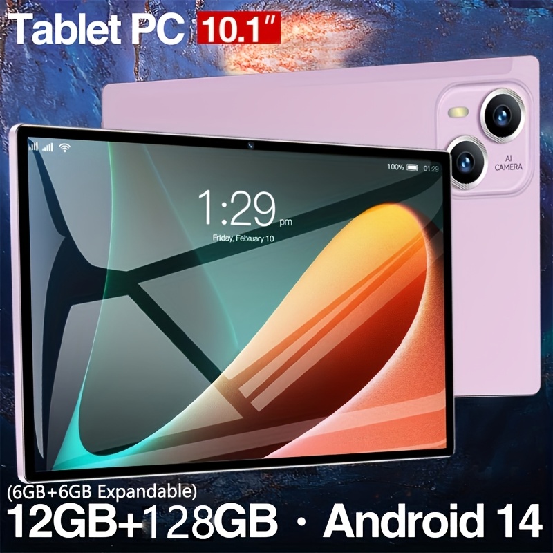 10 1 inch   14 tablet q75 2026 new model with protective case wireless touchscreen pen stand and headphones dual wi fi tablet dual cameras 12gb 6gb 6gb   128gb rom supports 512gb expansion tf card not included 8000mah battery