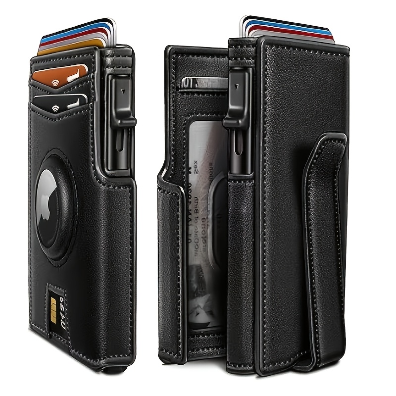 Slim Bifold Wallet for Men - Authentic Leather Rfid-Blocking Wallet Featuring Card Slots, Cash Compartment, And ID Holder (Black), Sleek Design, Perfect Gift for Father'S Day And Thanksgiving