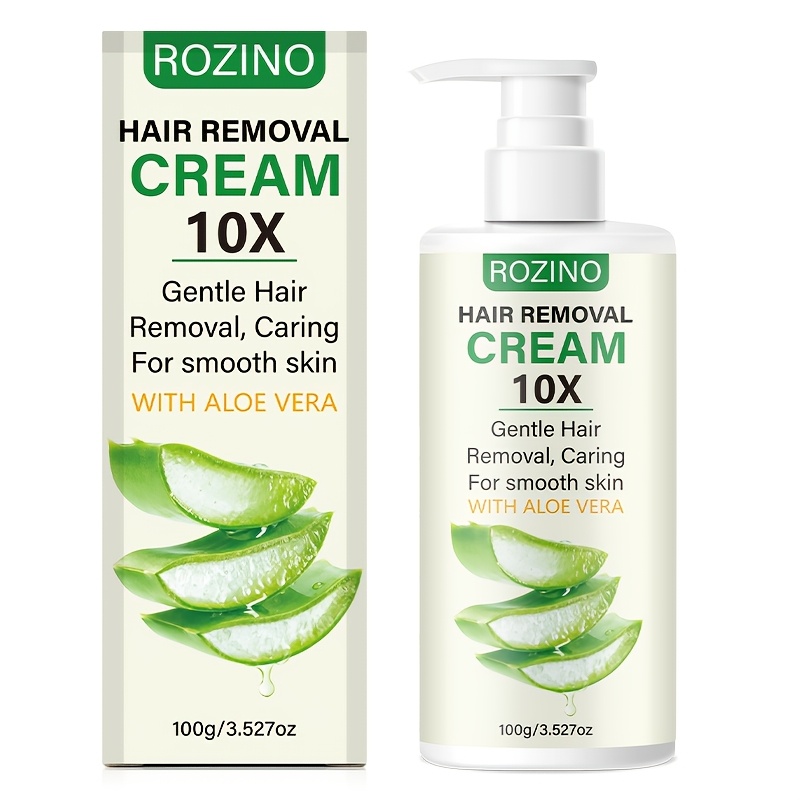 TEMU Use For, Long-lasting Smoothness For 6 Months, 100g Aloe Vera 10x Refreshing Quick Hair Removal, Women's Hair Removal Cream, Men's Hair Removal