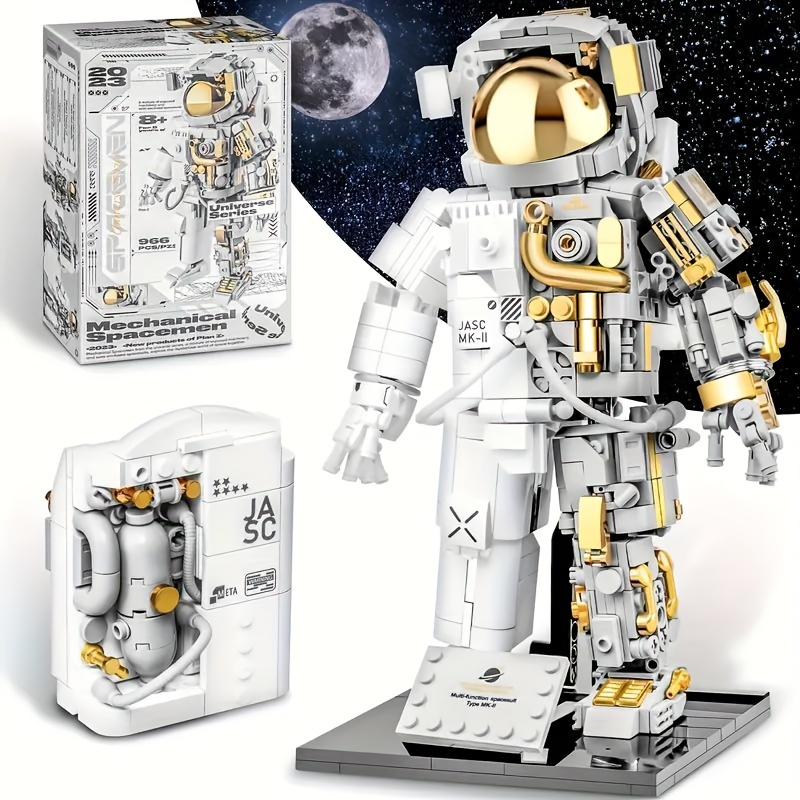 

Space Astronaut Building Sets For Adults, Space Toys Gifts For Kids 8+ Boys Girls, Flexible Astronaut Building Blocks Model With Display Stand Christmas Gift