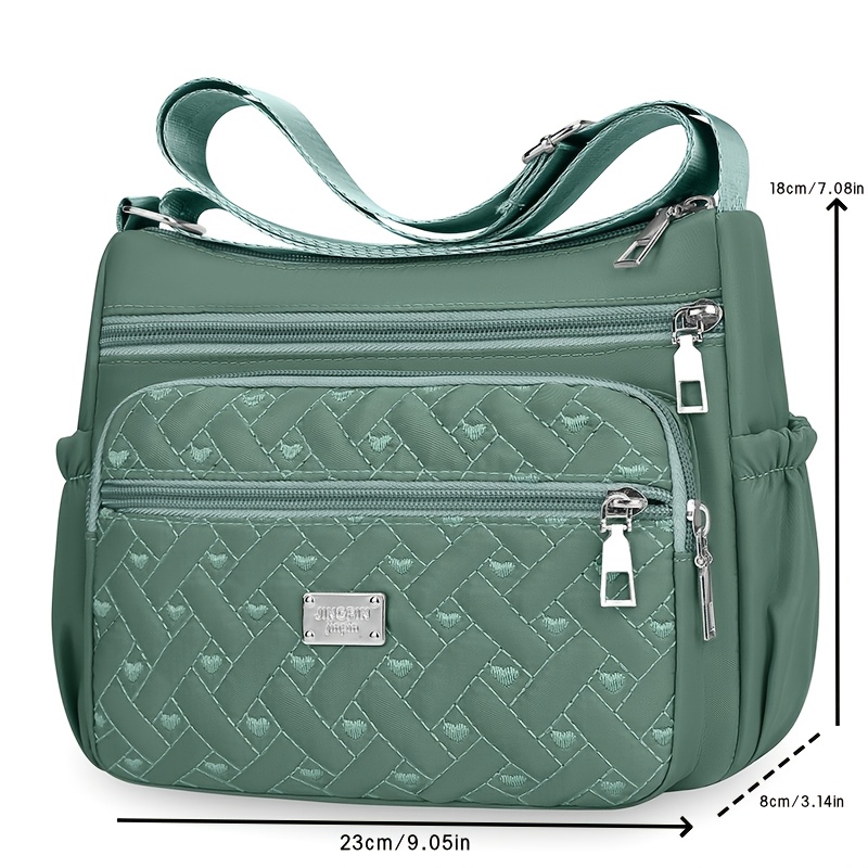 2026 New Women's Lightweight Large Capacity Shoulder Bag Crossbody Bag-adjustable Shoulder Strap Multi-compartment Design, Durable Nylon Fabric, Commuter All-match Shoulder Bag