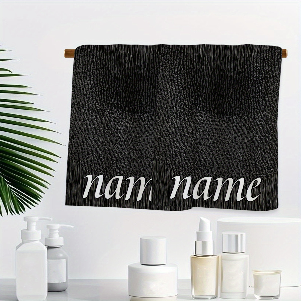 E-shop 2er-Set, Linienkunst Reise-Handtuch, Personalisierbares Text-Handtuch, Handtuch mit individuellem Namen, Cartoon-Anime-Handtuch, Herbstgeschenk,