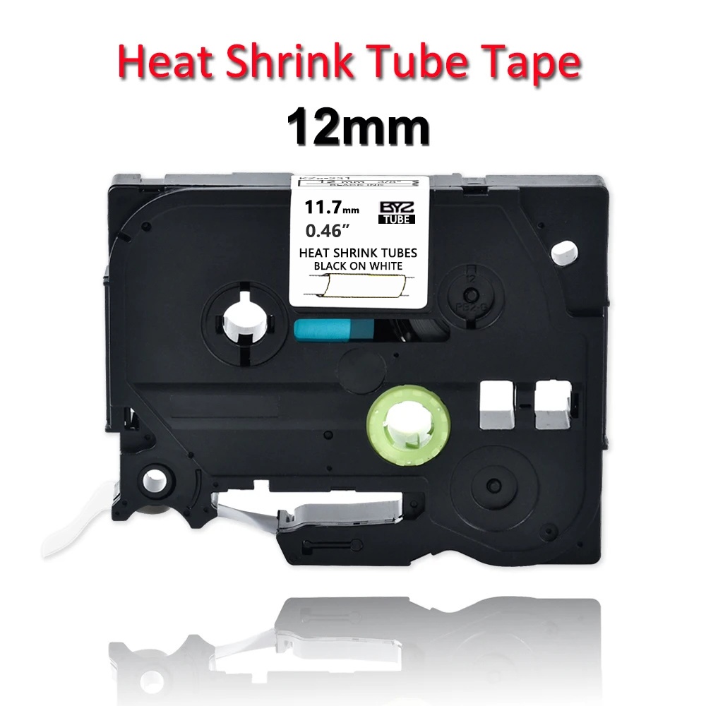 E-shop Schrumpfschlauchband kompatibel mit Brother Schrumpfschlauchband HSe231 HSe221 HSe211 HSe631 HSe621 HSe611 für PTE300 PTE500W 6/9/12mm