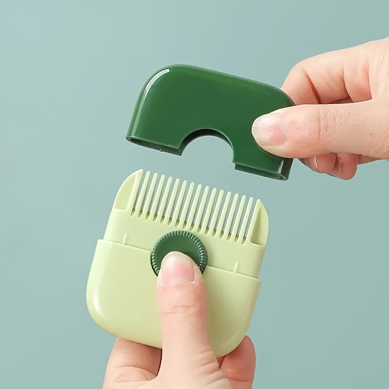 1個 両面ヘアカットコーム - 2-in-1 携帯用前髪トリマー＆ペットグ ツール、absプラスチック製多機能ヘアコーム 子供・ペット・家庭用、 ツール、スリーク デザイン、耐久性構造、細かい歯の配置 商品詳細 1