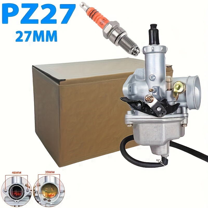 

High-performance Pz27 27mm Aluminum Carburetor For Cg 125cc/150cc/200cc Dirt Bikes & - Manual Throttle, With Gaskets And Adjustment Features