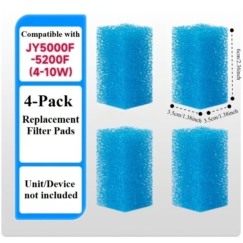 E-shop Bio Filter Schwamm Medium () - zur Förderung von Kristallklarem Wasser, Sicher für Süßwasser- und Salzwasser-Aquarien, Aquarium, Fisch Tank