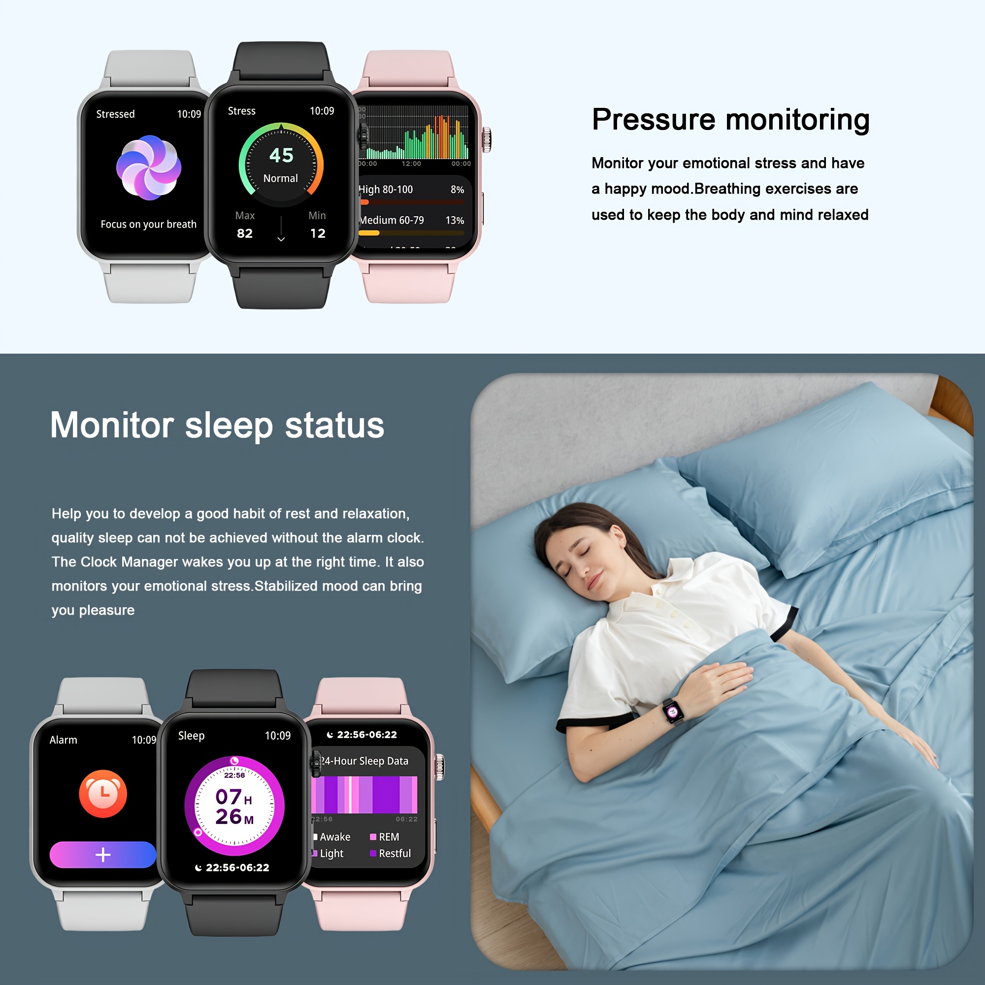 smartwatch for man women call answer dial   assistant   83 inch sports smartwatch fitness tracking monitor with pedometer calorie distance   valentines day gift birthday gift Product details 14