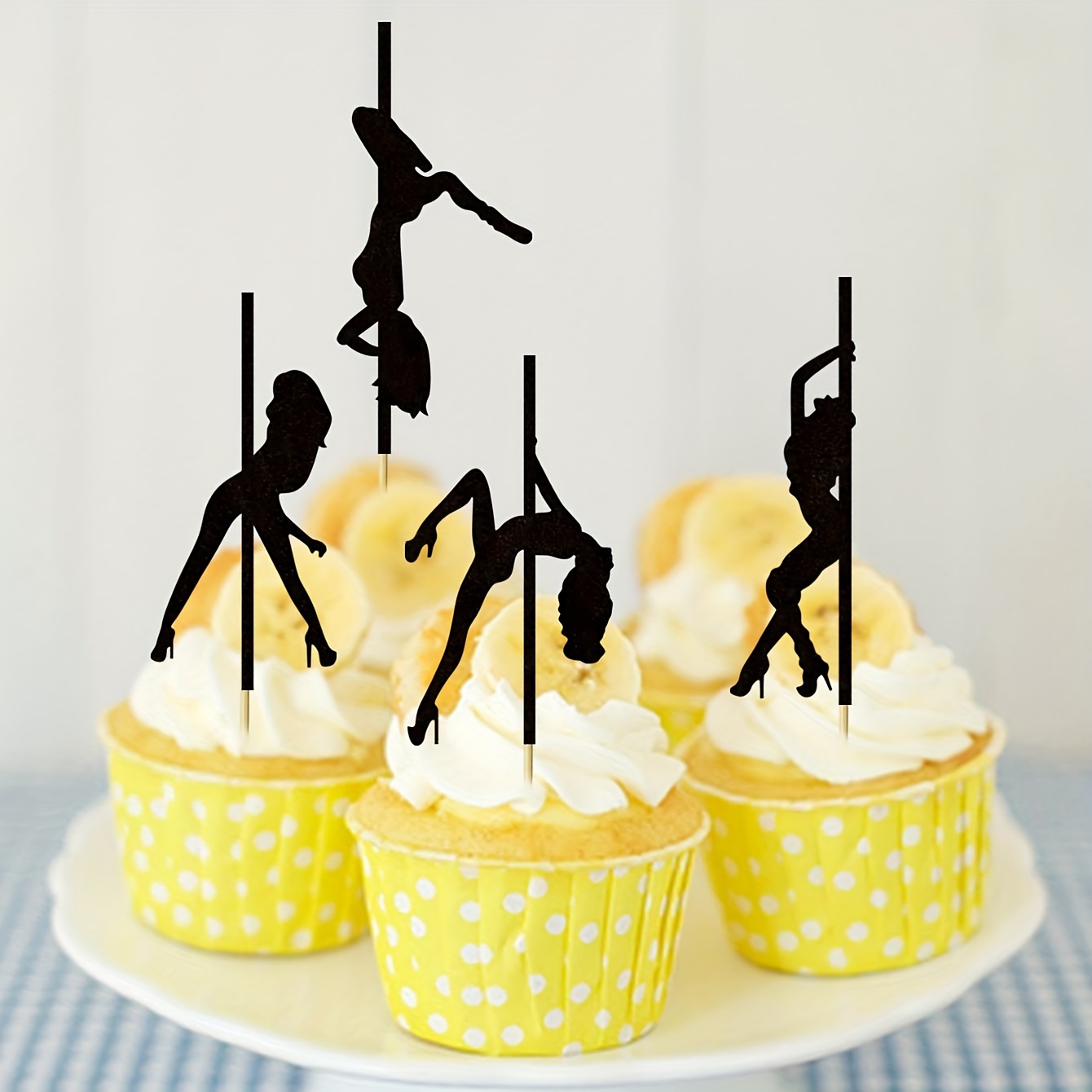 

12pcs Pole Dance Cupcake Toppers - Bachelorette, Bridal Shower & Birthday Parties