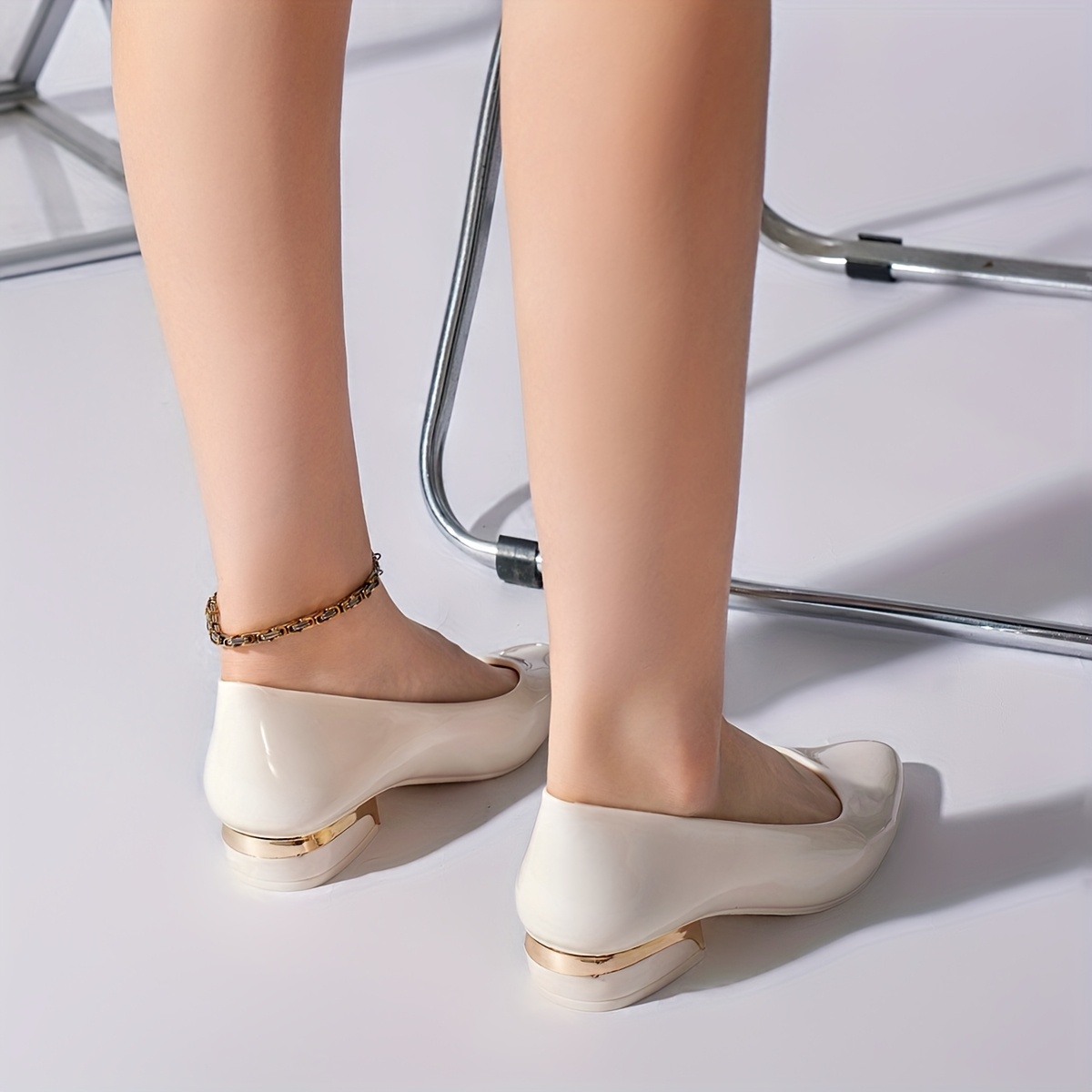 Zapatos de tacón alto de moda casual y versátiles para mujer, para el día a día