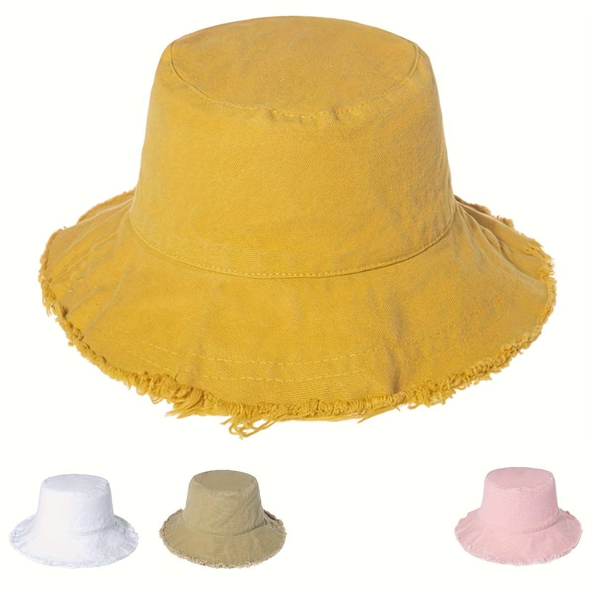 

Foldable Raw Bucket Hat For Men And Women, Unisex Summer Sun Bucket Hat With Large Wide Brim And Uv Protection, Panama Style Beach Hat