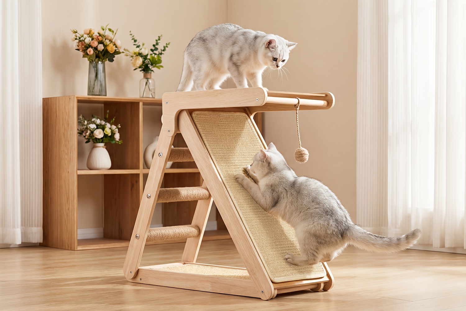 Stâlp Mare de Zgâriat pentru Pisici cu Platformă de Cățărat, Mobilă pentru Animale de Companie Super Rezistentă și Robustă, Centru de Cățărat și Joacă All-in-One, Parc de Joacă pentru Pisici în Interior, Potrivit pentru Familii cu Mai Multe Pisici