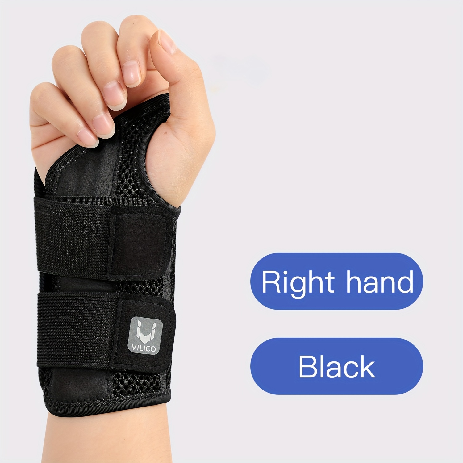 E-shop Die Vilico Atmungsaktive Handgelenkstütze ist Unisex, mit einem doppellagigen, verstellbaren Riemen und einem Daumenöffnungsdesign, das sich für