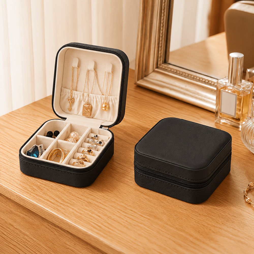 TEMU Portefeuille Femme Portable Mini Multi-Compartiments Organisateur, de Partition Zippée, Pochette de Voyage Compacte et Légère, Organisateur