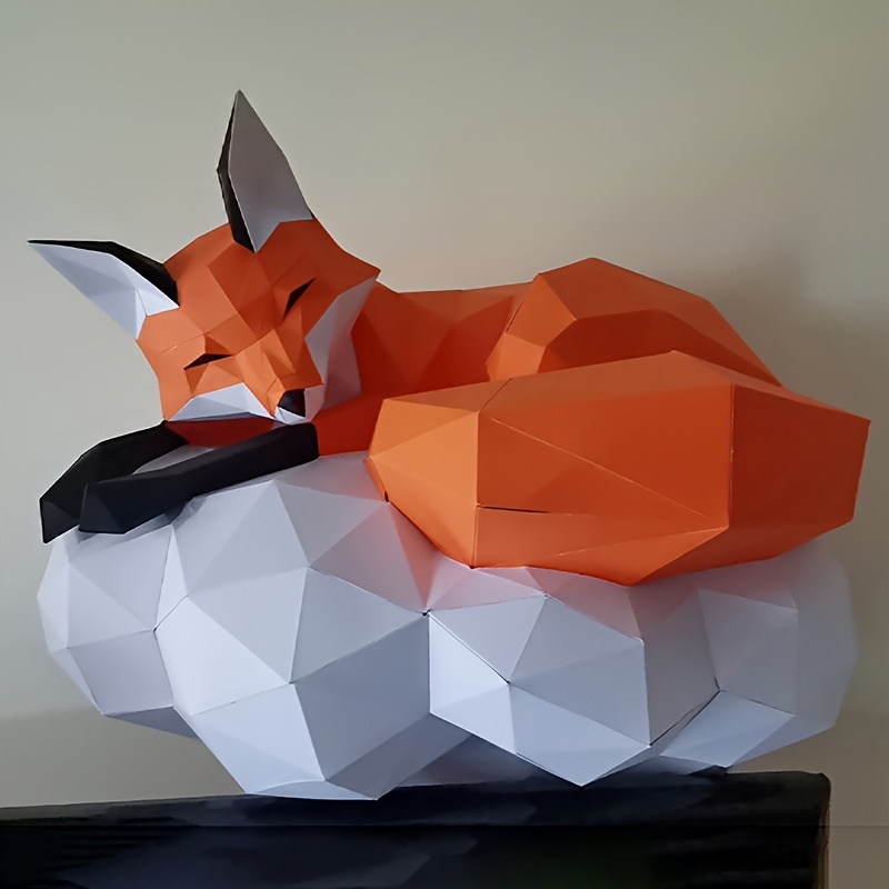 Fox Paper Wall Hanging Decoration Decor Paper Art Gift