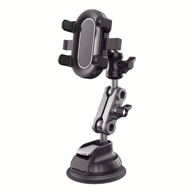 TEMU Soporte de teléfono universal para vehículos LRBH de aleación de aluminio, brazo mágico de ajustable para grabación y vlogging